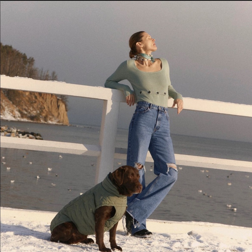 Zara high rise flare jeans